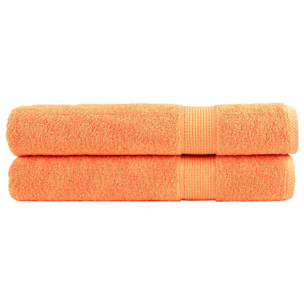 vidaXL Serviettes de qualit&eacute; sup&eacute;rieure SOLUND 2 pcs orange 600 g/m&sup2;