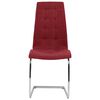 vidaXL Chaises &agrave; manger cantilever lot de 6 rouge bordeaux tissu