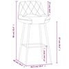 vidaXL Tabourets de bar lot de 2 marron velours