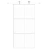 vidaXL Porte coulissante blanc 102,5x205 cm verre tremp&eacute; aluminium