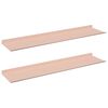 vidaXL &Eacute;tag&egrave;re flottante 2 pcs Rose 80 x 18 x 2,5 cm Acier