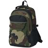 vidaXL Sac &agrave; dos d'&eacute;cole 40 L noir et camouflage