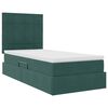 vidaXL Lit avec rangement et matelas Vert fonc&eacute; 90 x 190 cm Velours