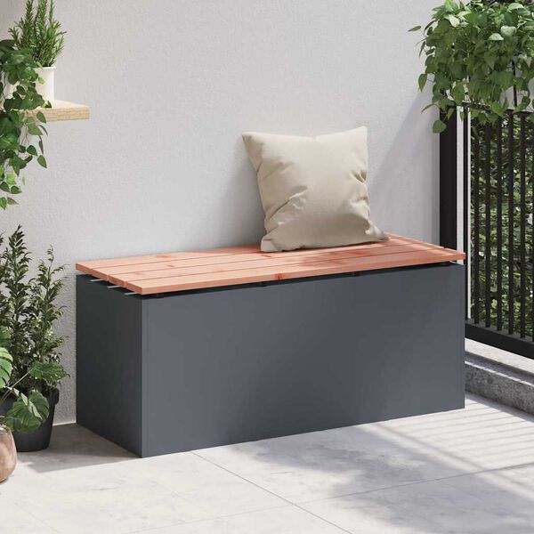 vidaXL Banc de jardin Anthracite 100 x 40 x 43 cm Acier