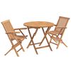 vidaXL Ensemble de Bistro de Jardin Pliable 3 Pi&egrave;ces Naturel