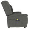vidaXL Fauteuil de massage inclinable à 2 places gris clair tissu