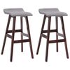 vidaXL Tabourets de bar lot de 2 gris clair tissu