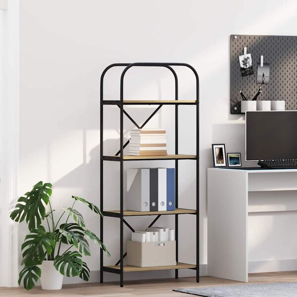 vidaXL &Eacute;tag&egrave;re Ch&ecirc;ne Sonoma 60 x 30 x 146 cm Bois d'ing&eacute;nierie