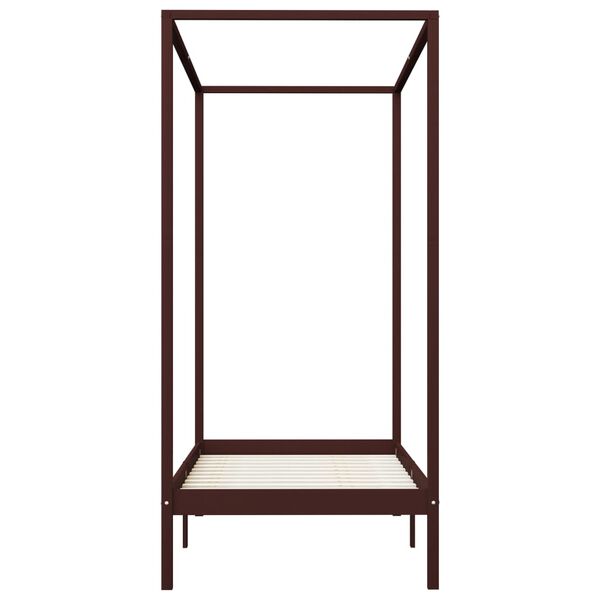 vidaXL Cadre de lit à baldaquin sans matelas bois massif 90x200 cm