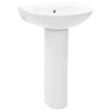 vidaXL Lavabo autoportant avec socle C&eacute;ramique Blanc 520x440x190 mm