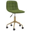vidaXL Chaise pivotante de salle &agrave; manger Vert clair Velours