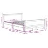 vidaXL Cadre de lit sans matelas marron miel bois massif 160x200 cm