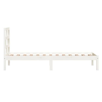 vidaXL Cadre de lit Blanc 90x190 cm Simple Bois massif