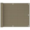 vidaXL &Eacute;cran de balcon Taupe 75x500 cm PEHD