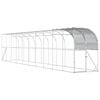 vidaXL Poulailler contre le mur Argent&eacute; 1000 x 100 x 215 cm