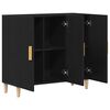 vidaXL Buffet Chêne noir 90 x 34 x 80 cm Bois d'ingénierie
