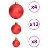 vidaXL Boules de Noël 100 pcs doré et rouge bordeaux 3 / 4 / 6 cm