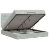 vidaXL Lit ottoman avec matelas Gris clair 160 x 200 cm Velours
