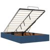 vidaXL Cadre de lit ottoman avec matelas bleu 120x190 cm tissu