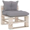 vidaXL Salon palette de jardin 5 pcs avec coussins bois de pin
