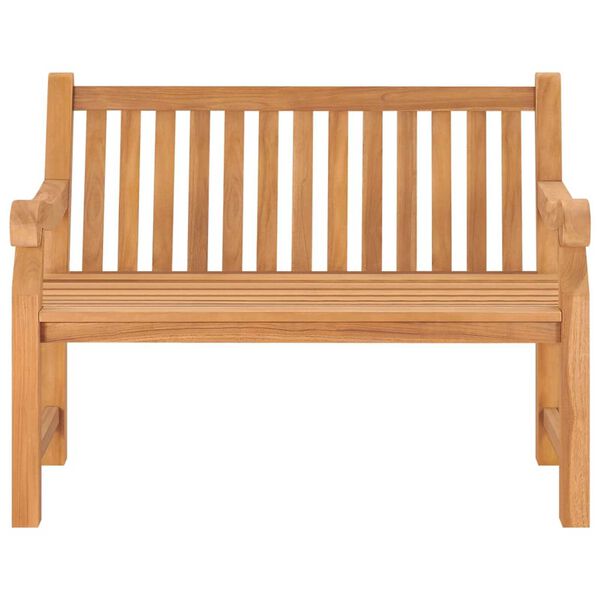vidaXL Banc de jardin avec coussin 120 cm Bois de teck massif