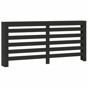 vidaXL Cache-radiateur noir 175x20x82 cm bois d'ing&eacute;nierie