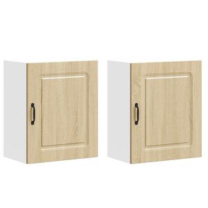 vidaXL Armoires murales de cuisine 2 pcs Kalmar en ch&ecirc;ne Sonoma bois d'ing&eacute;nierie