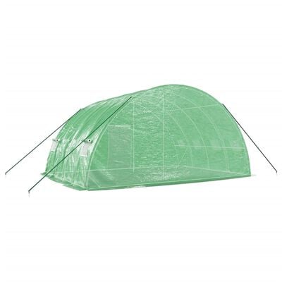 vidaXL Serre avec cadre en acier vert 24 m² 6x4x2,85 m