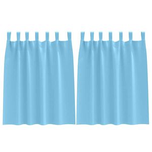 vidaXL Rideaux occultants avec anneaux 2 pcs Bleu clair 140 x 140 cm