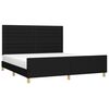 vidaXL Cadre de lit sans matelas noir 160x200 cm tissu