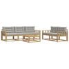 vidaXL Ensemble de canap&eacute;s d'ext&eacute;rieur 6 pc Blanc et gris clair
