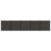 vidaXL Panneau de cl&ocirc;ture 5 pcs WPC et Aluminium Noir