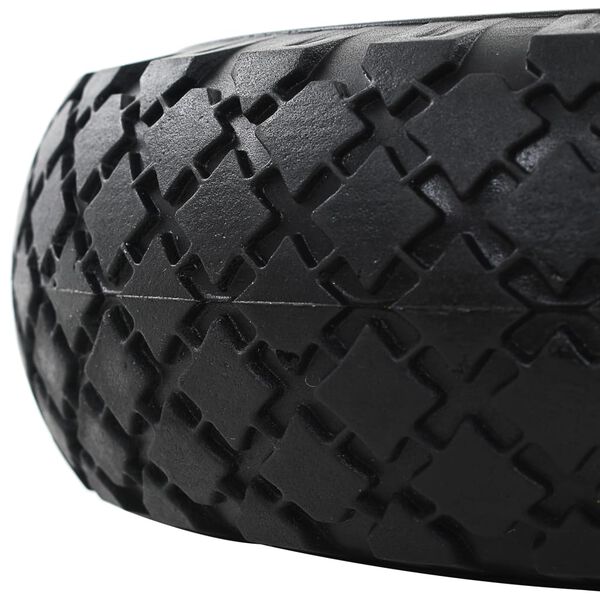 vidaXL Roue de diable 2 pcs PU solide 3.00-4 (260 x 85 mm)