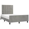 vidaXL Cadre de lit sans matelas gris clair 120x200 cm velours