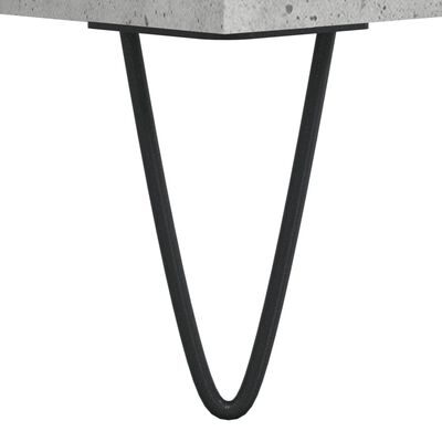 vidaXL Armoire à disques gris béton 121x38x48 cm bois d'ingénierie