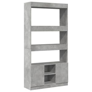 vidaXL Buffet haut gris b&eacute;ton 92x33x180 cm bois d'ing&eacute;nierie