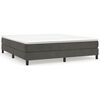 vidaXL Sommier &agrave; lattes de lit et matelas Gris fonc&eacute; 180x200cm Velours