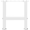 vidaXL Pieds de table basse Blanc 2 pi&egrave;ces 40 x (30-31) cm Acier