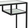 vidaXL Bureau d'ordinateur Marbre blanc 100x36x74 cm Verre trempé