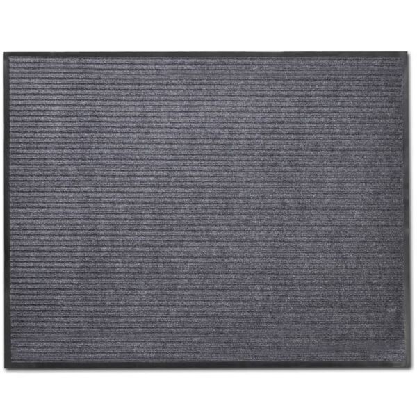 vidaXL Tapis d'entr&eacute;e gris 90 x 120 cm PVC