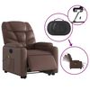 vidaXL Fauteuil inclinable de massage électrique marron similicuir