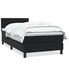 vidaXL Sommier &agrave; lattes de lit avec matelas noir 100x220 cm velours