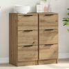 vidaXL Buffets 2 pcs ch&ecirc;ne artisanal 30x30x70 cm bois d'ing&eacute;nierie