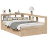 vidaXL Lit biblioth&egrave;que sans matelas 135x190 cm bois de pin massif