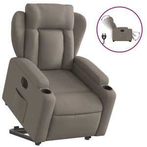vidaXL Fauteuil inclinable &eacute;lectrique taupe tissu