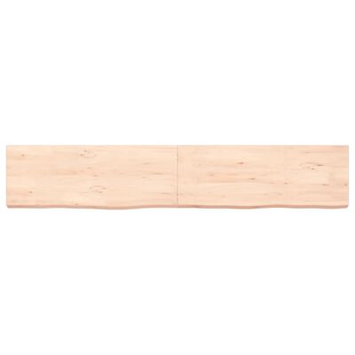 vidaXL Comptoir de salle de bain 160x30x(2-6)cm bois massif non traité