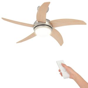 vidaXL Ventilateur de plafond avec lumi&egrave;re et t&eacute;l&eacute;commande &Oslash; 110 cm