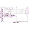 vidaXL T&ecirc;te de lit de remplacement m&eacute;tal blanc 193 cm