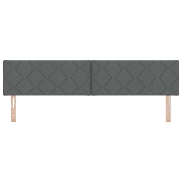 vidaXL Tête de lit avec tête de lit Gris foncé 200 cm Cuir synthétique