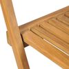 vidaXL Tabourets pliables de bar d'extérieur lot de 2 bois teck solide